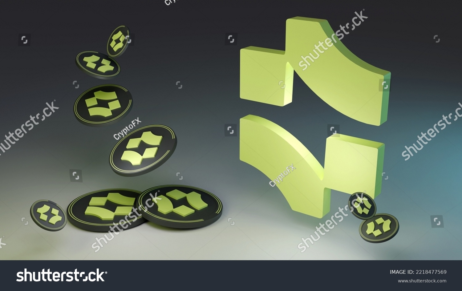 Nuon Logo Dark Coins 3d Render Stock Illustration 2218477569 Shutterstock