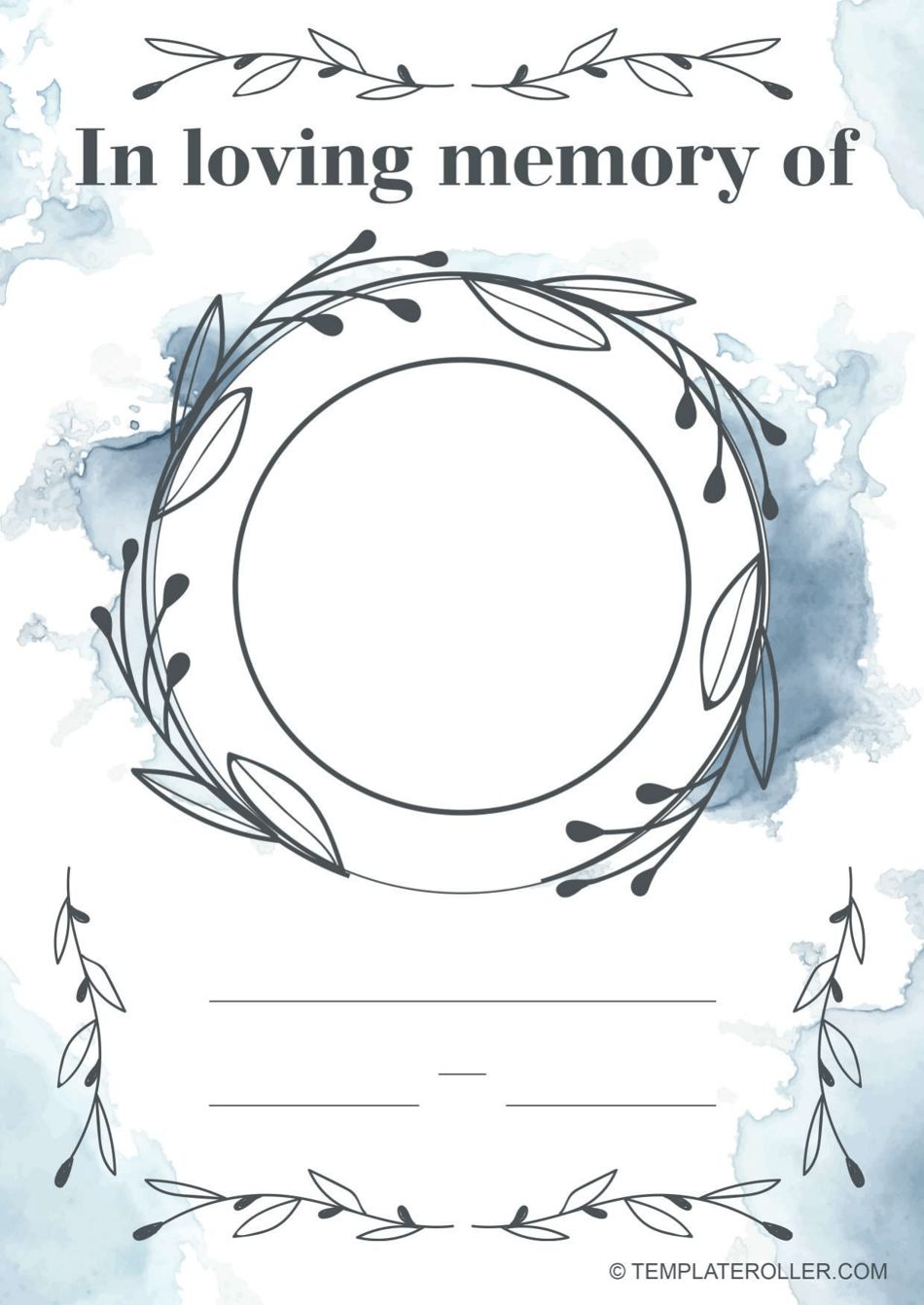 Obituary Card Template Download Printable PDF Templateroller