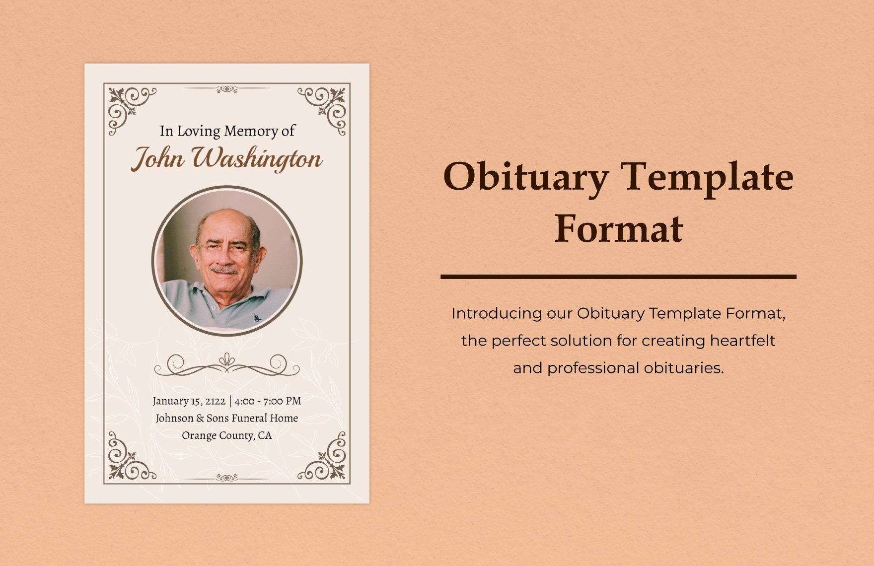 Obituary Template Format In Word Photoshop Illustrator PDF Download Template