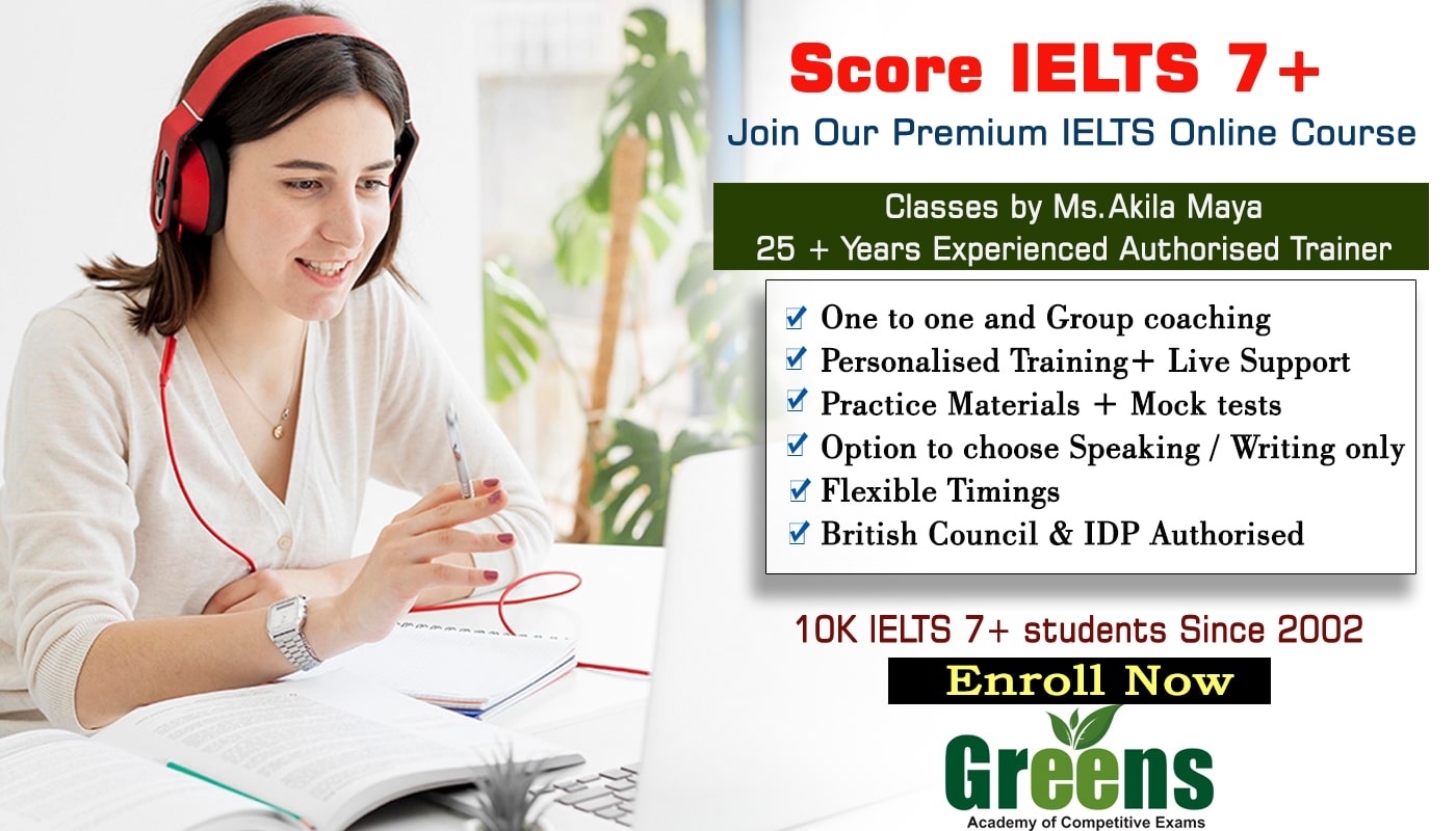 Online IELTS Coaching Greens Academy