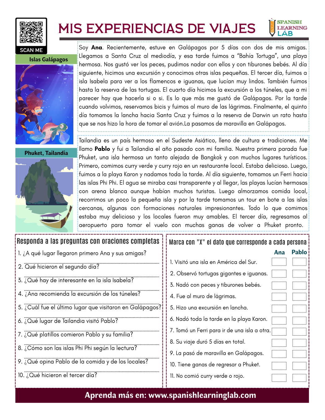 free spanish reading comprehension pdf