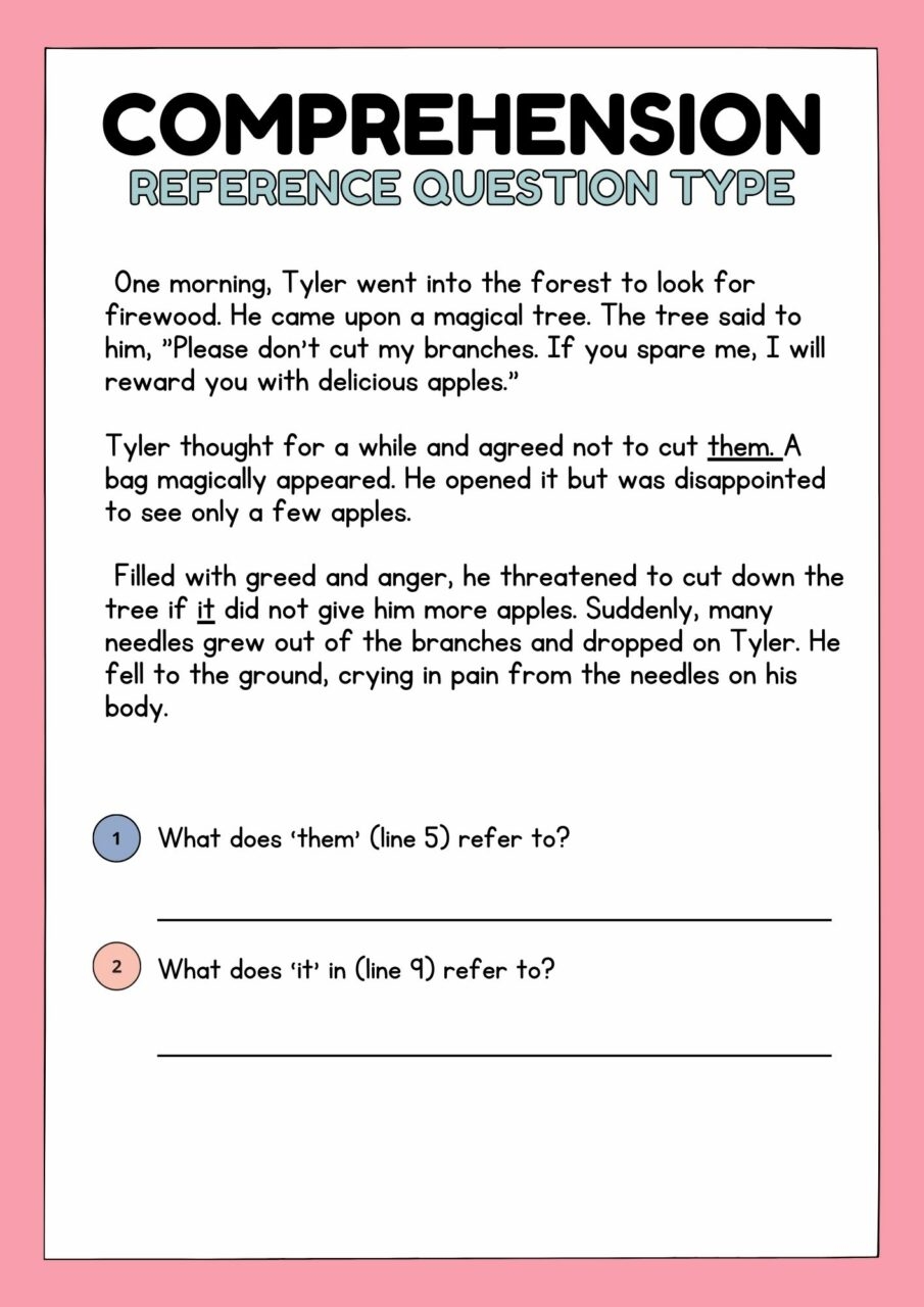 P4 Comprehension Technique And Reference Type Question