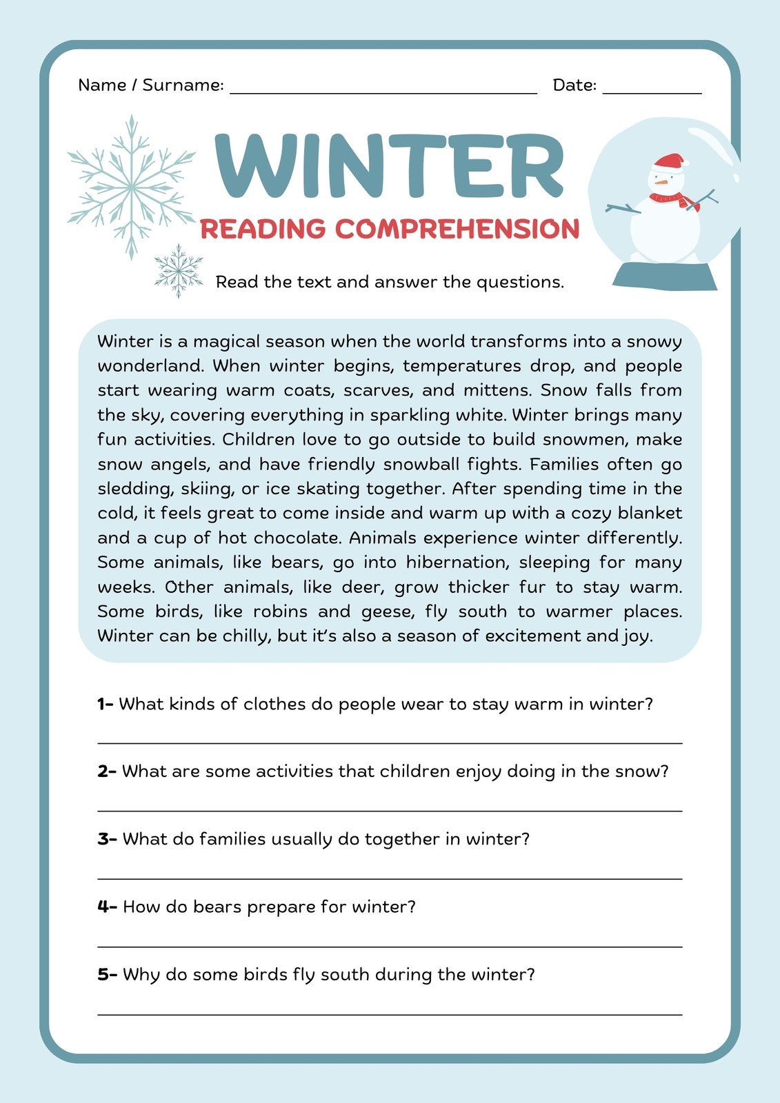 Page 4 Free Custom And Printable Reading Worksheet Templates Canva