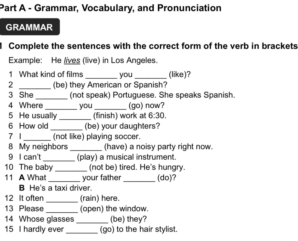 grammar vocabulary and pronunciation