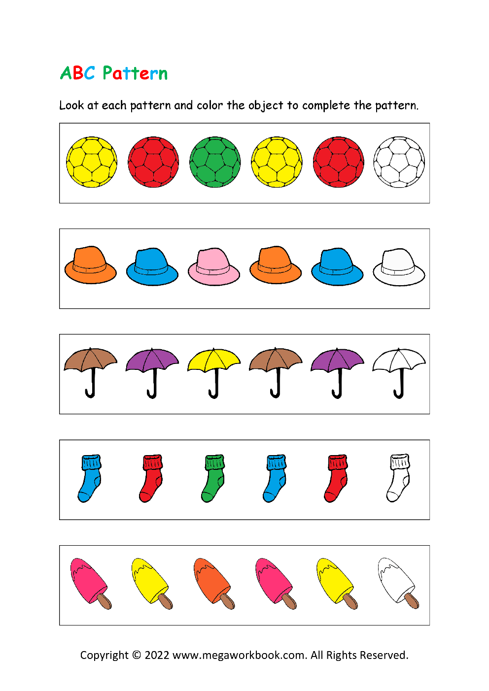 Patterns For Preschool Patterns For Kindergarten Pattern Worksheets Library