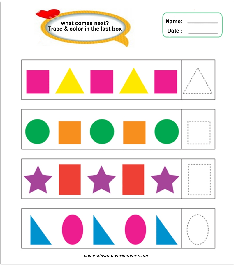 Patterns Worksheets For Kids Worksheets Library