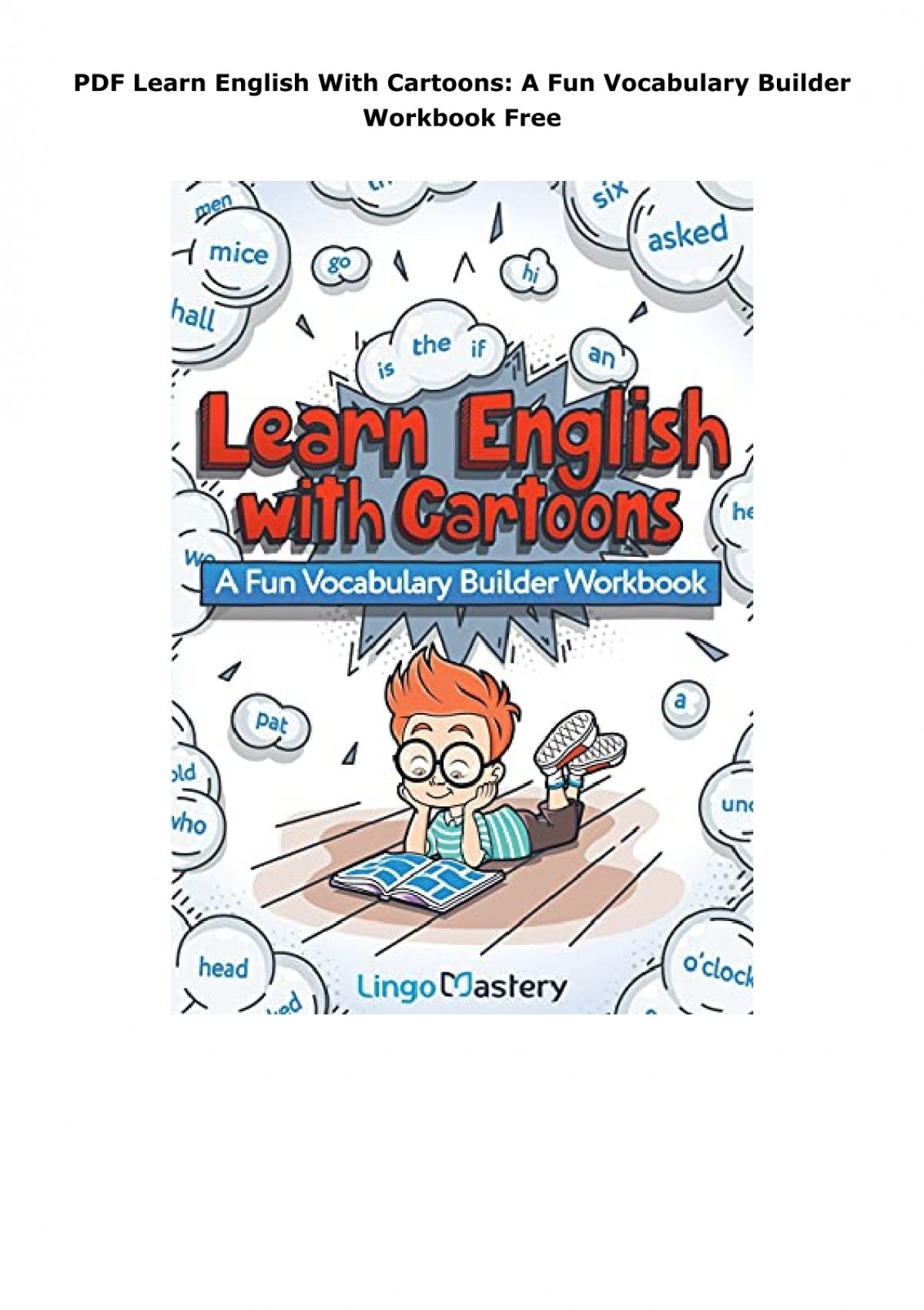 PDF Learn English With Cartoons A Fun Vocabulary Builder Workbook Free