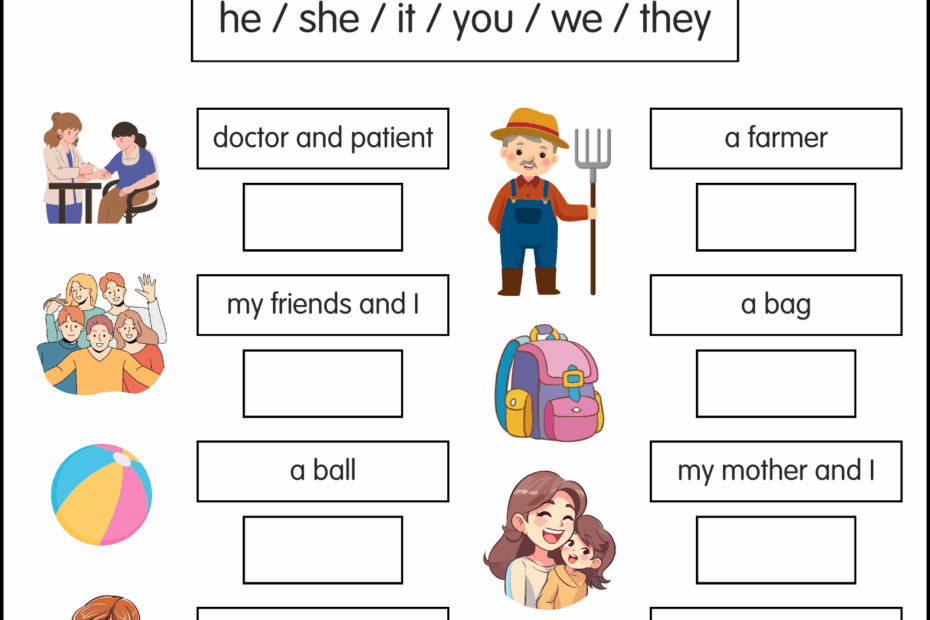 Personal Pronouns Activity Worksheets For Grade 2 3 4 Made By