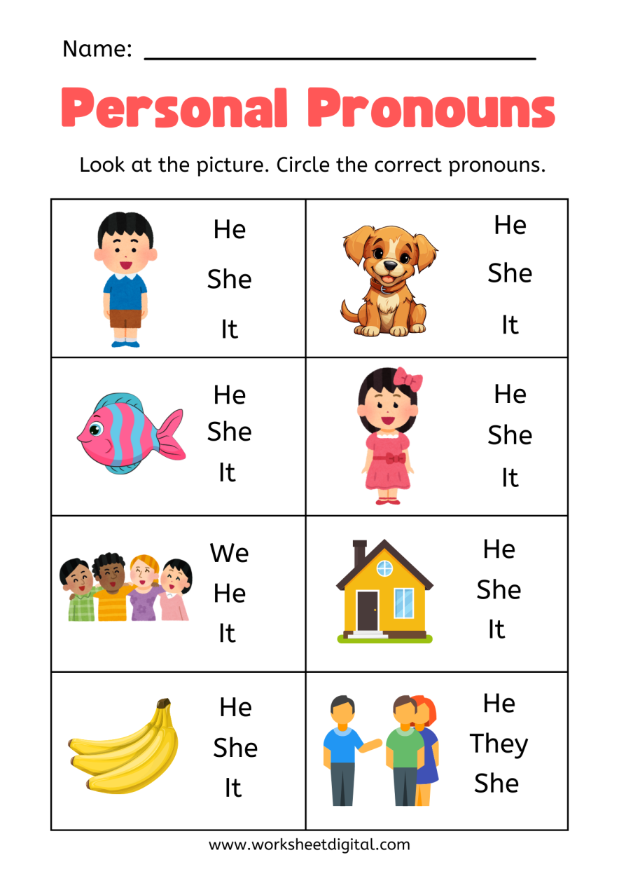 Personal Pronouns Worksheet Digital 1 Teacher Made Resources