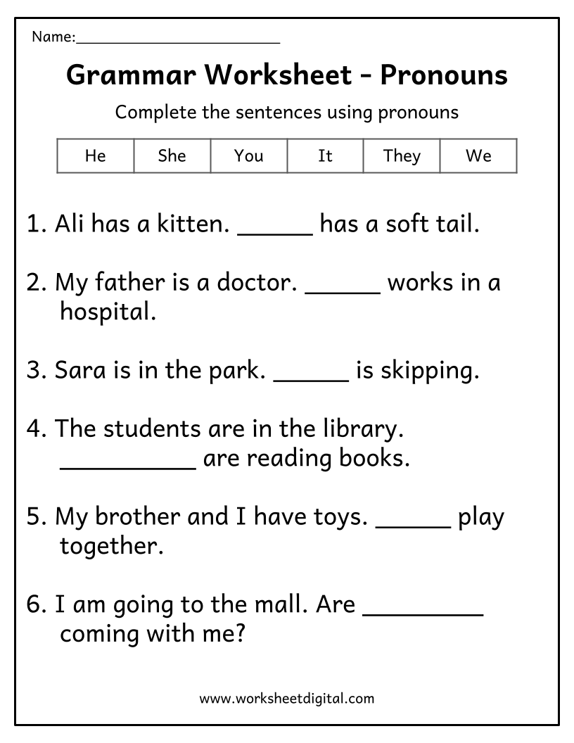 Personal Pronouns Worksheet Digital 1 Teacher Made Resources