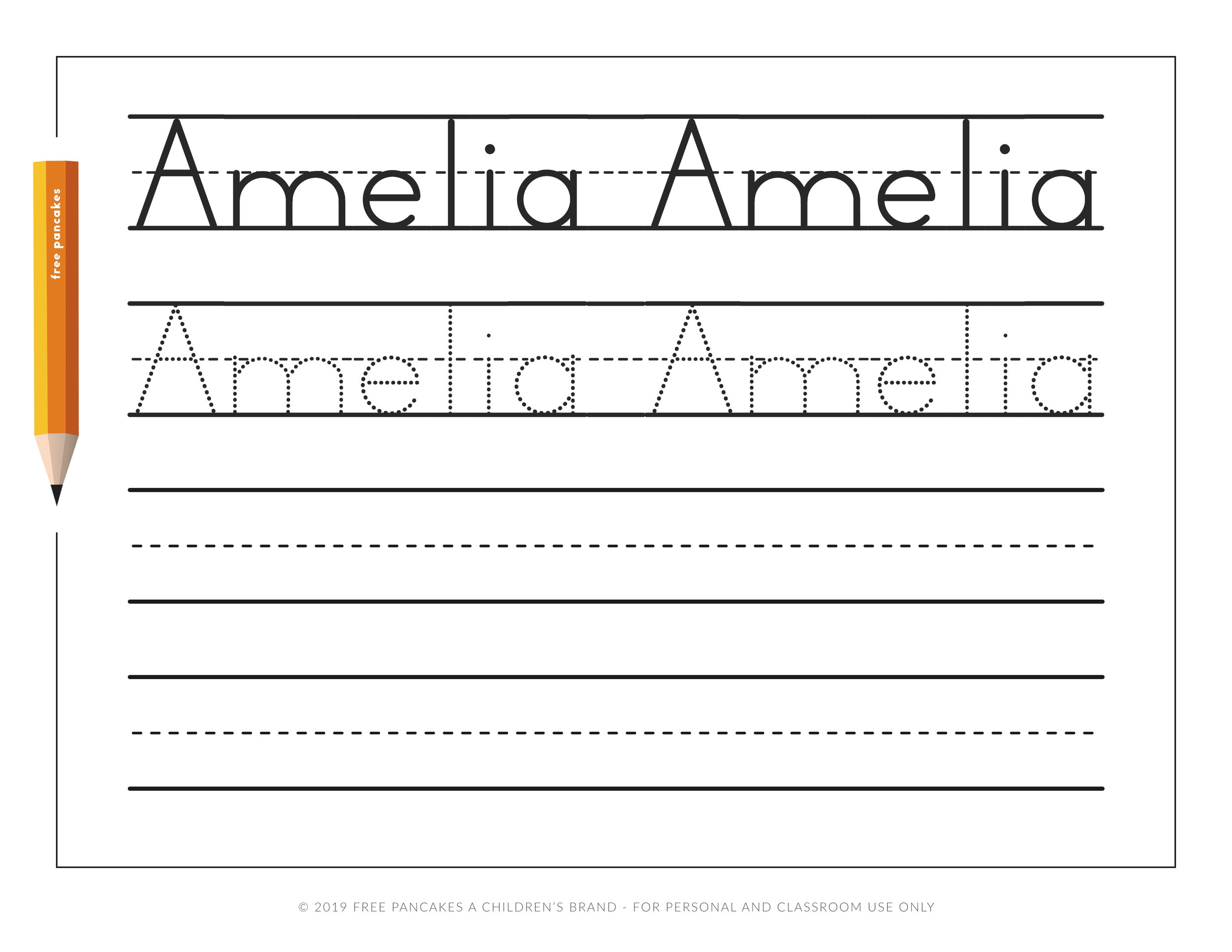 free printable tracing name worksheet