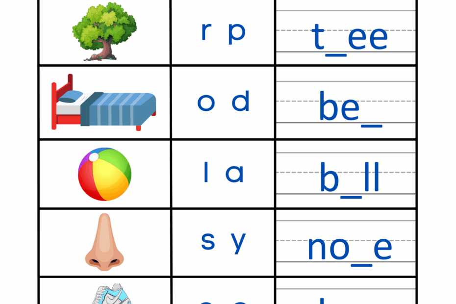 Phonetic Spelling Worksheet For Kindergarten Kidpid