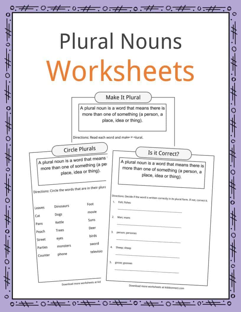 Plural Nouns Facts Worksheets Examples U0026 Definition For Kids