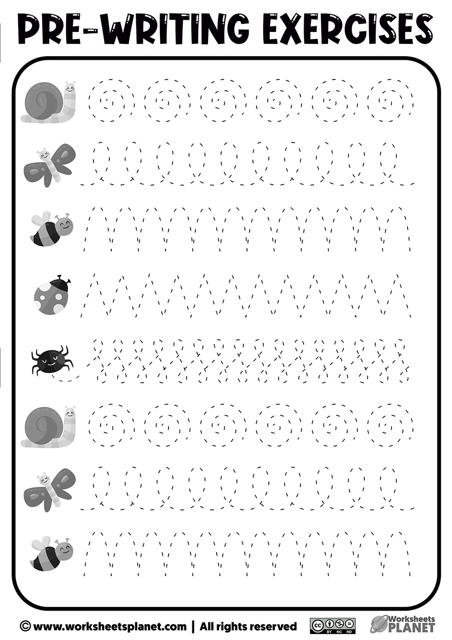 Pre Writing Worksheets Free Printables Pdf