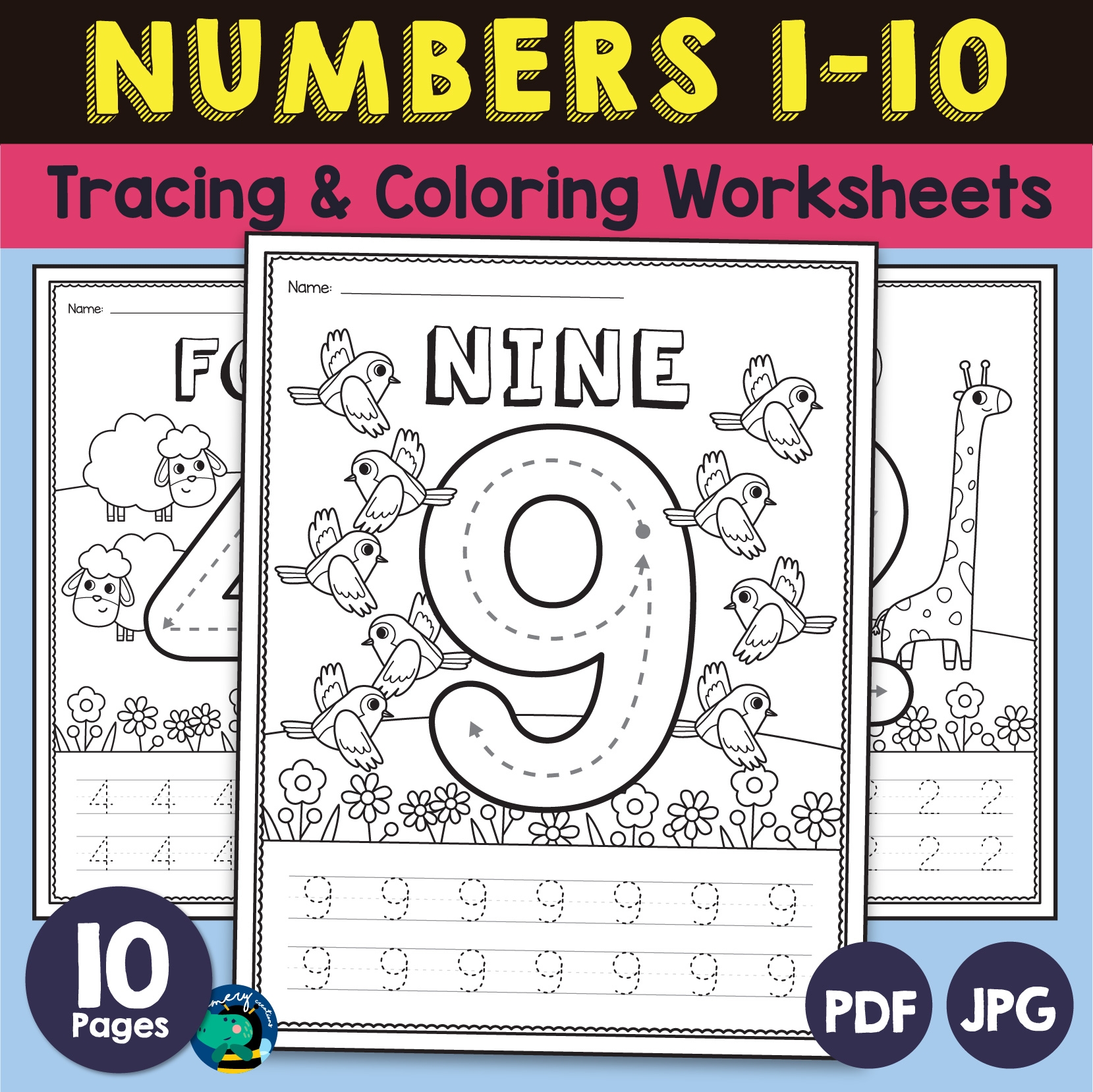 tracing numbers worksheets