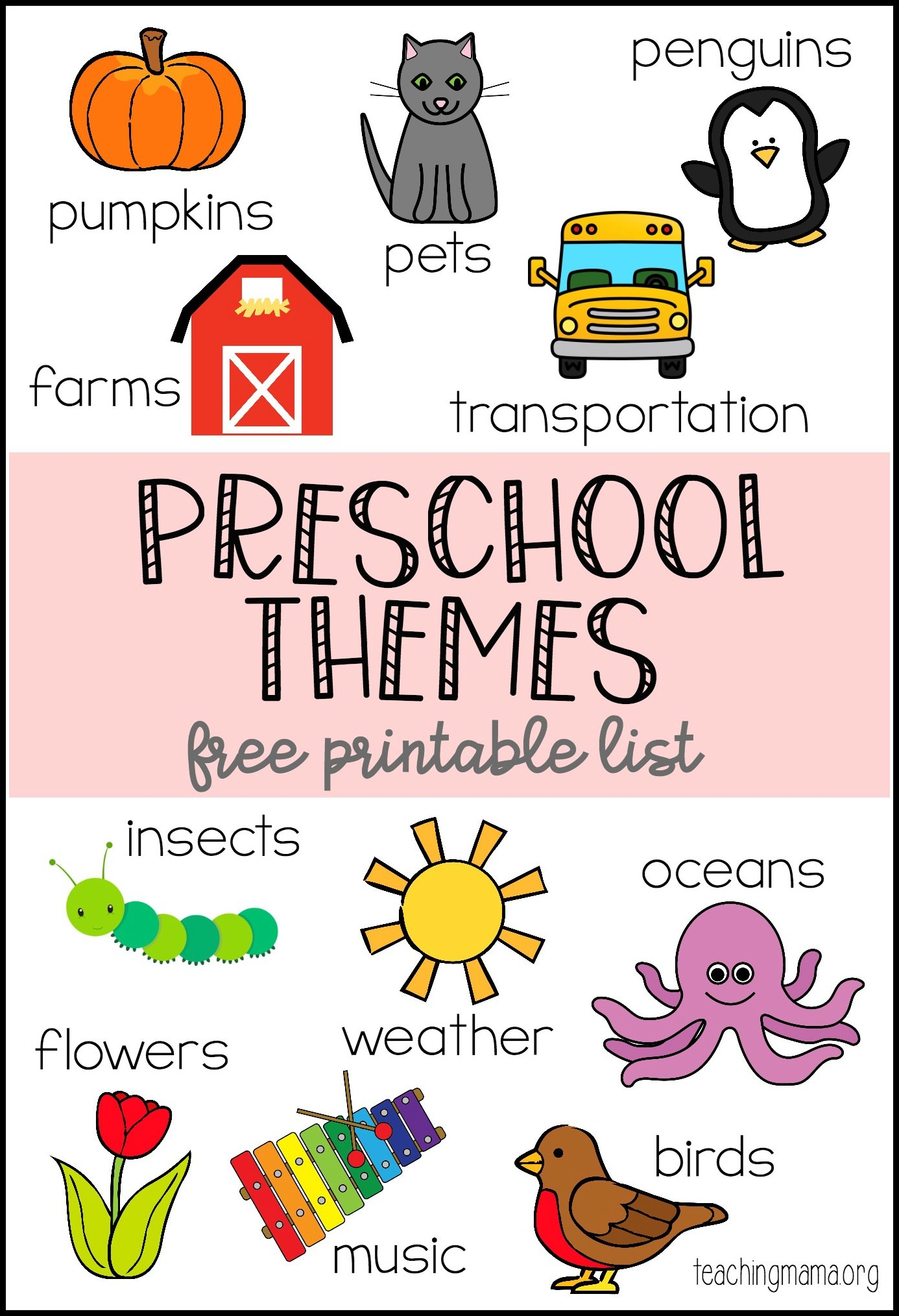 free printable preschool curriculum