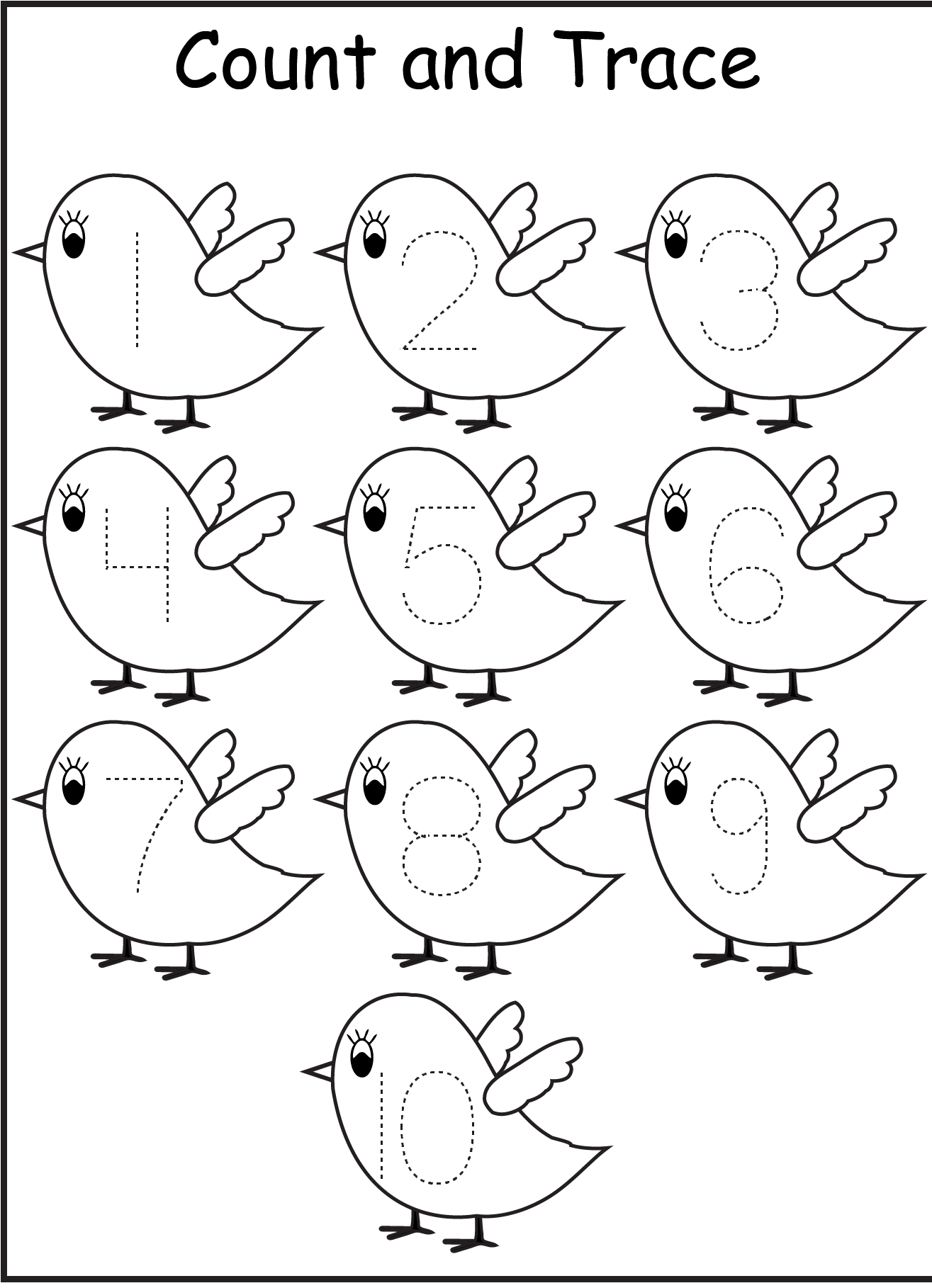 Preschool Tracing Pages Printable Coloring Pages FREE