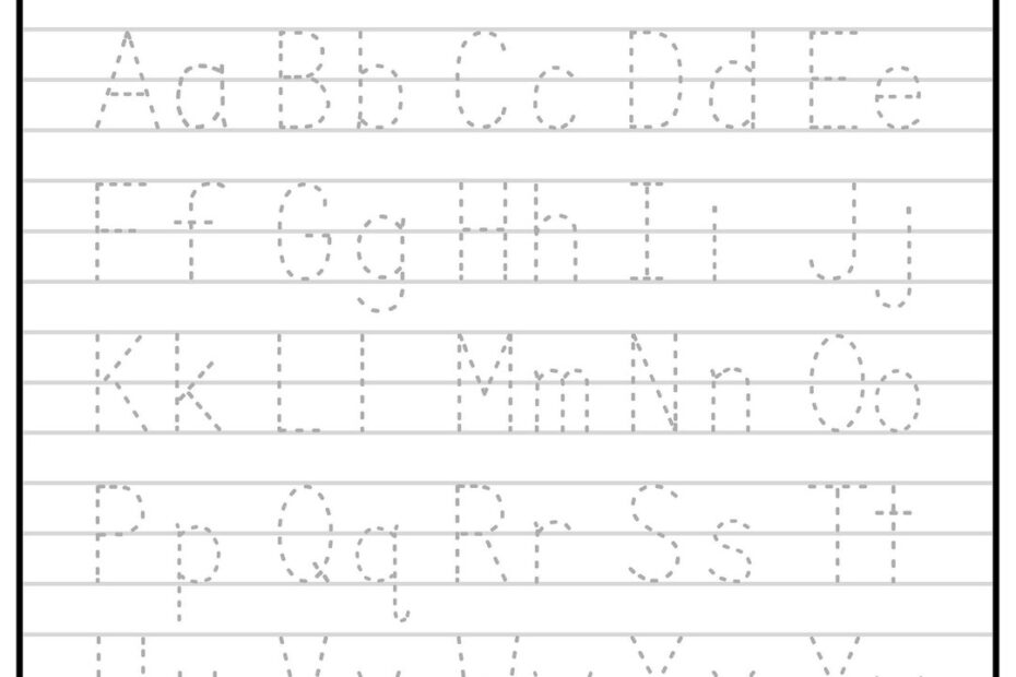 Printable A Z Letter Tracing Worksheet Capital And Lowercase Alphabetical Letter Tracing ages 3 7 KG1 To Grade 2 Etsy New Zealand