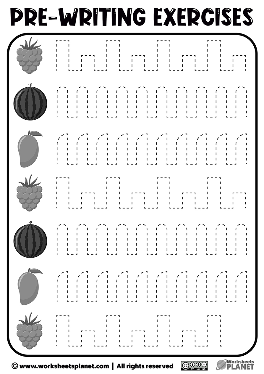 Printable Pre Writing Worksheets Pdf