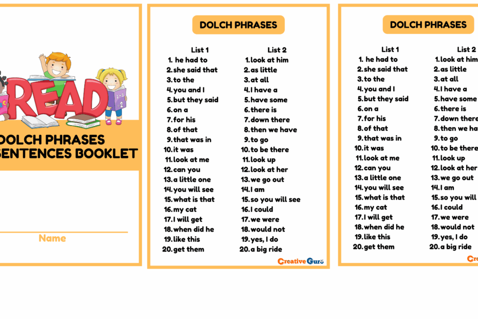 Printable Remedial Reading Materials DOLCH Phrases And Sentences Creative Guro