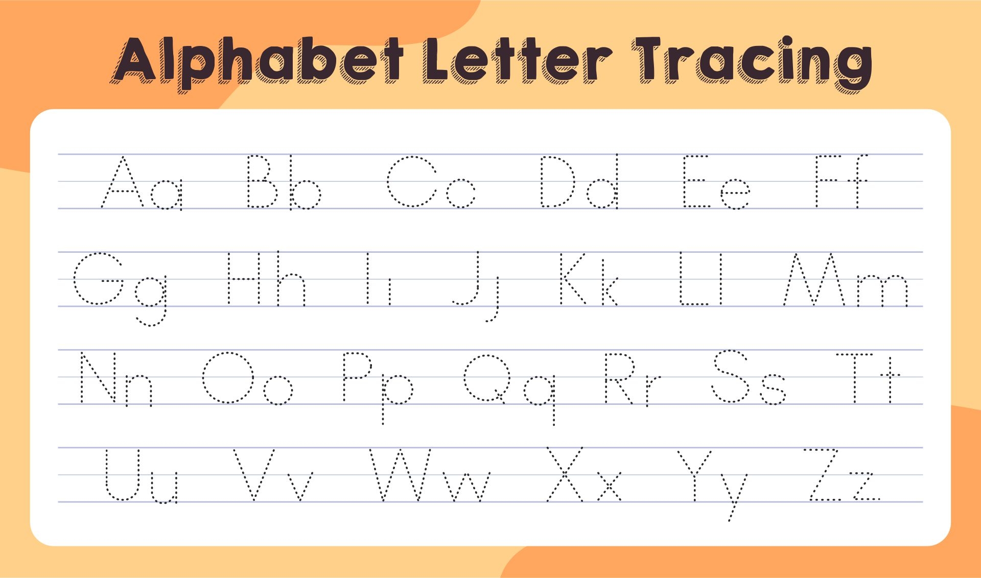 free printable alphabet traceable worksheets