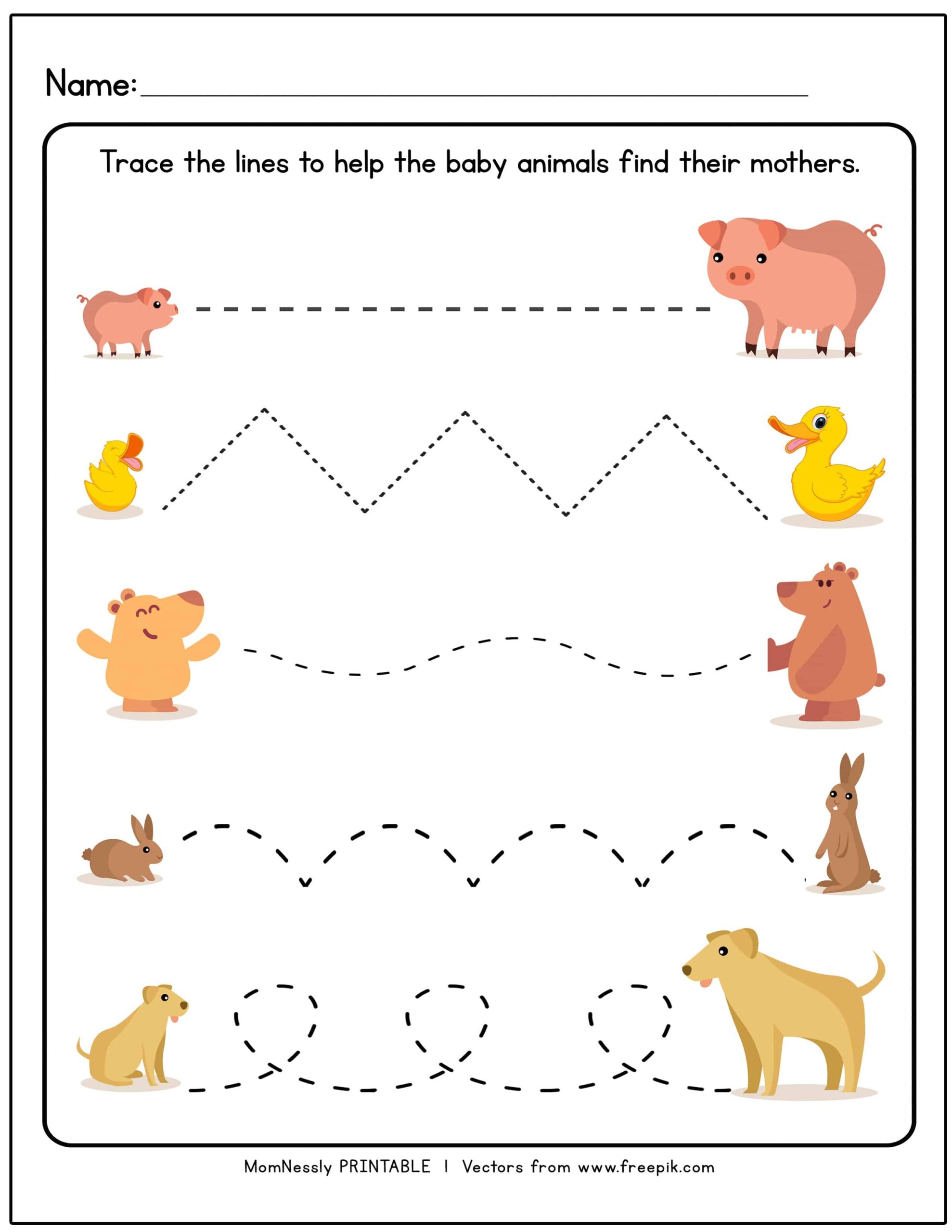 printable tracing lines worksheets pdf