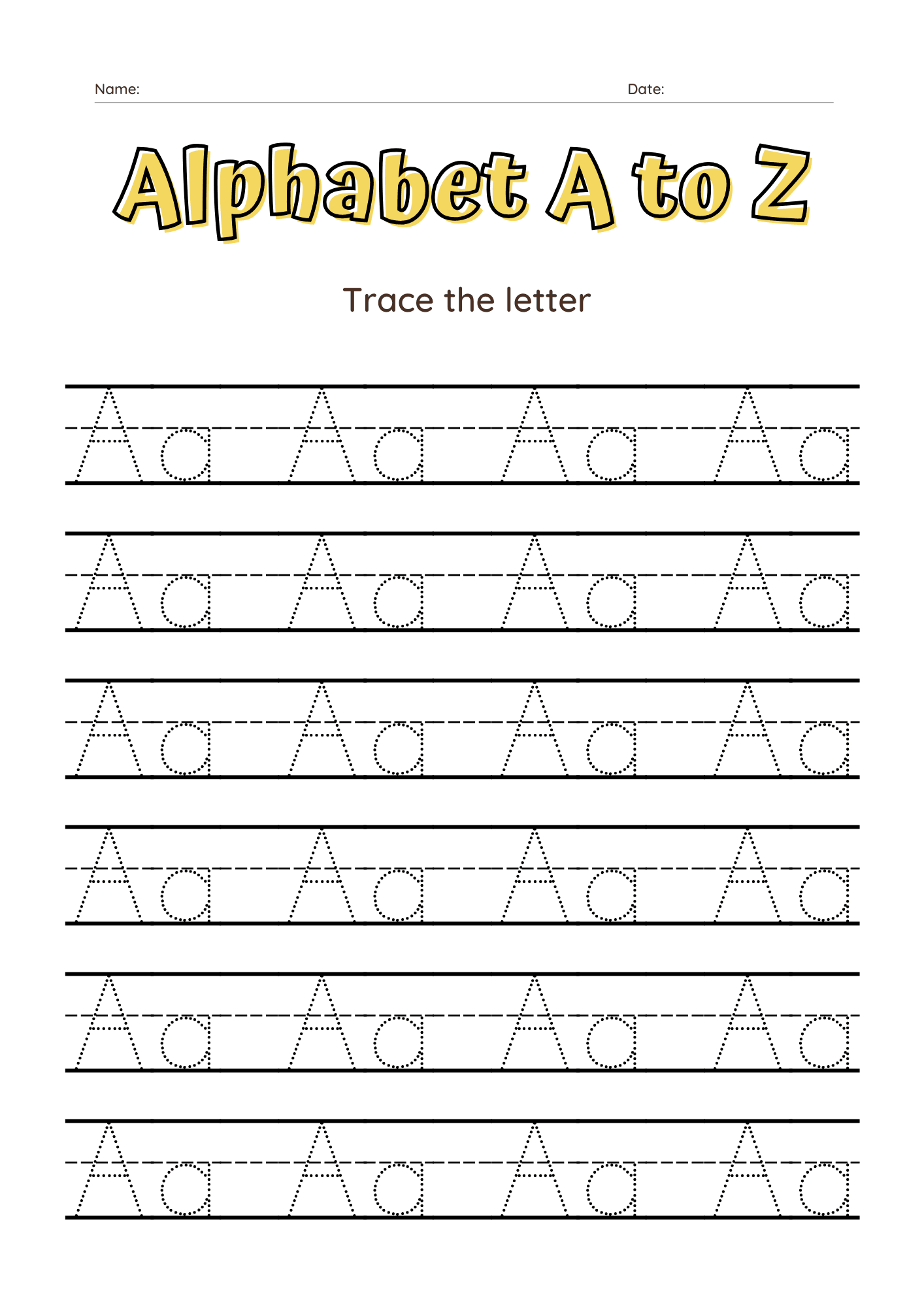 Printable Tracing Sheets Alphabet A Z By Zyreneliquez13 Raket PH