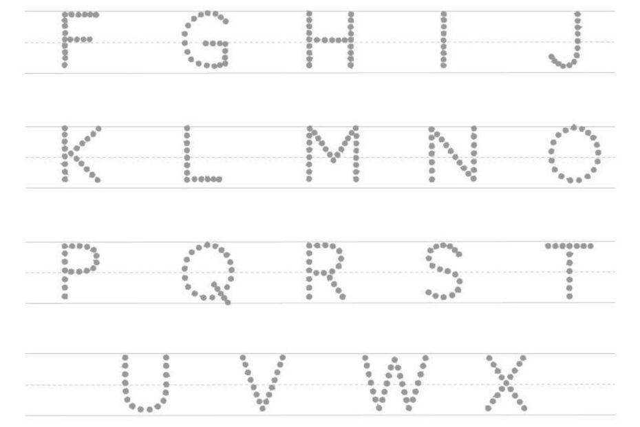Printable Worksheets Trace The Letters Uppercase A Z Preschool Kindergarten Homeschool Etsy