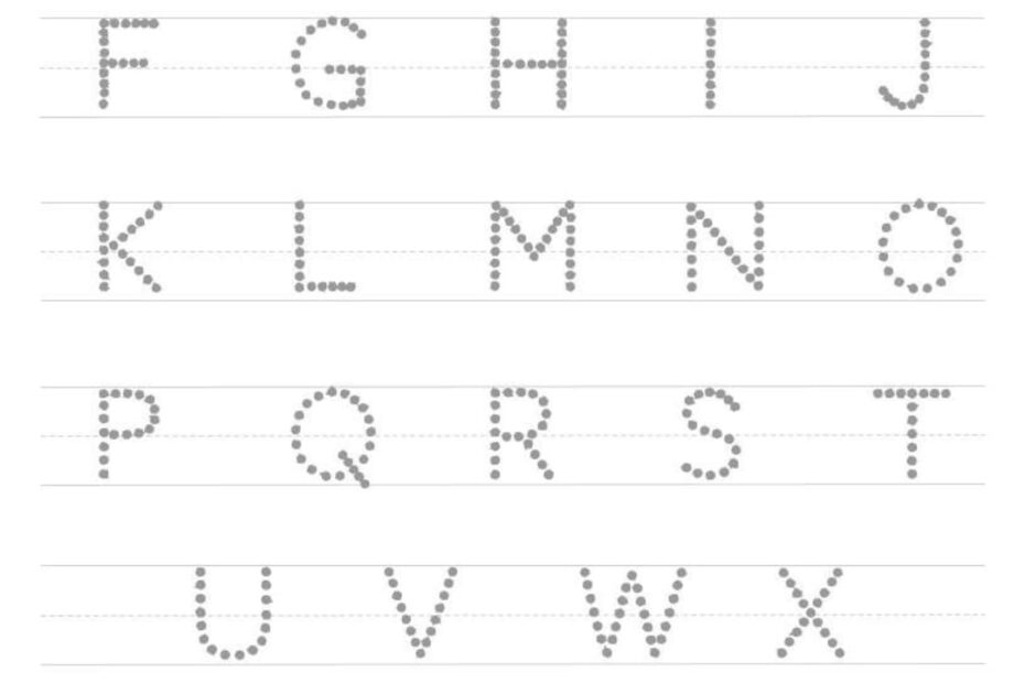 Printable Worksheets Trace The Letters Uppercase A Z Preschool Kindergarten Homeschool Etsy