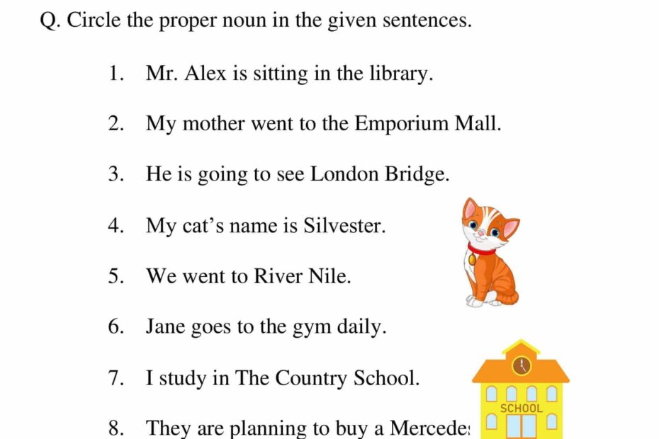 Proper Noun Worksheets 01 Worksheets Library