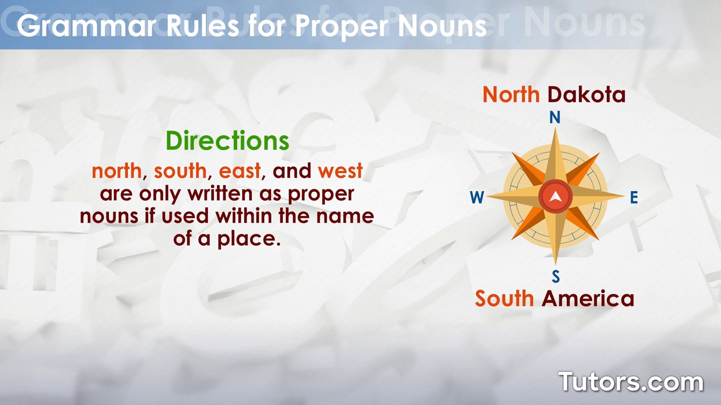 grammar rules for proper nouns