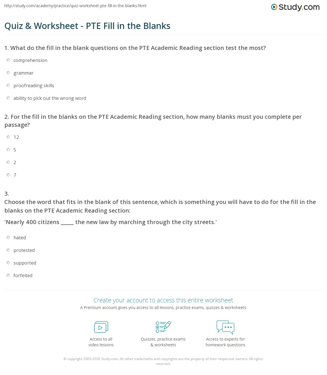 fill in the blank quiz