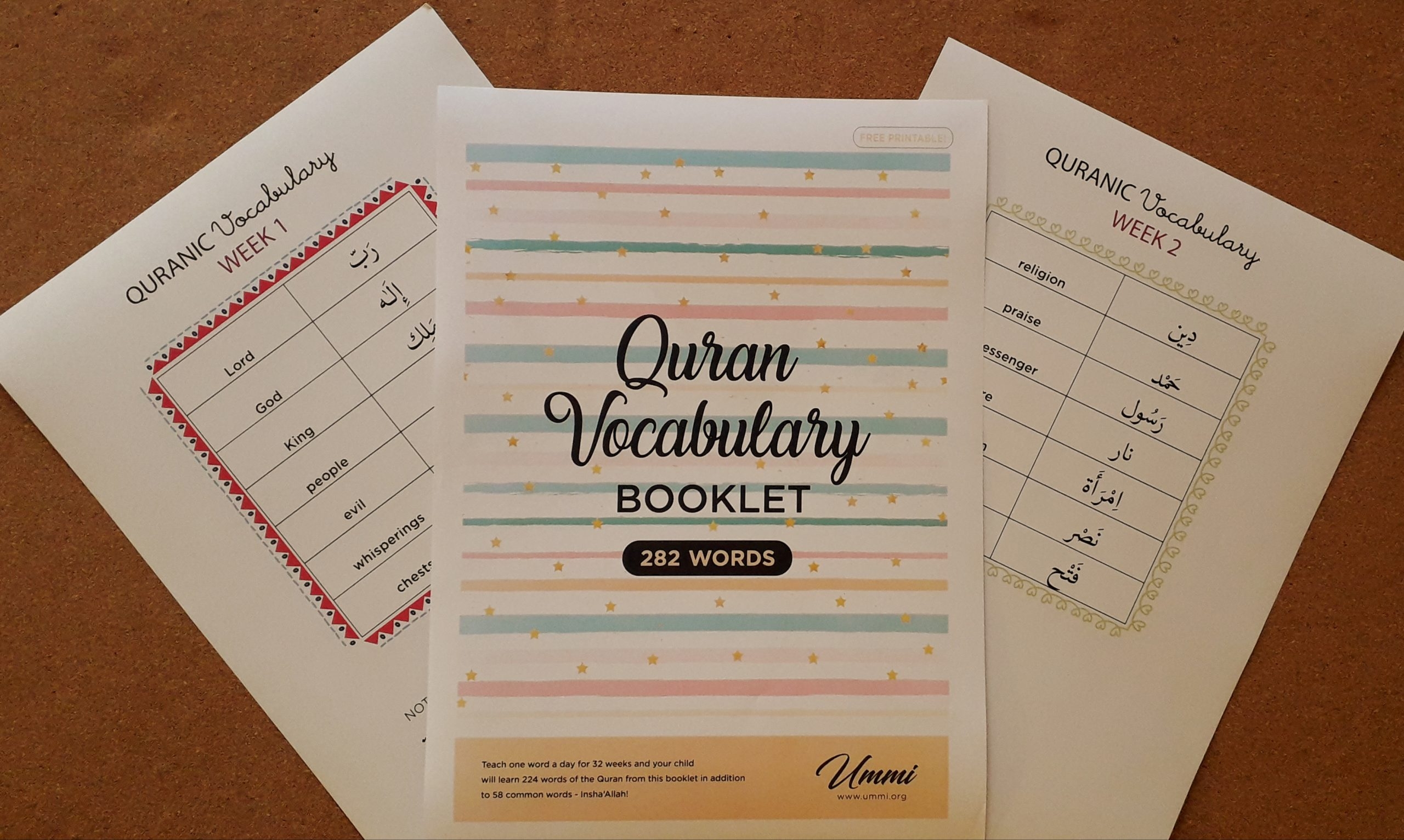 vocabulary booklet