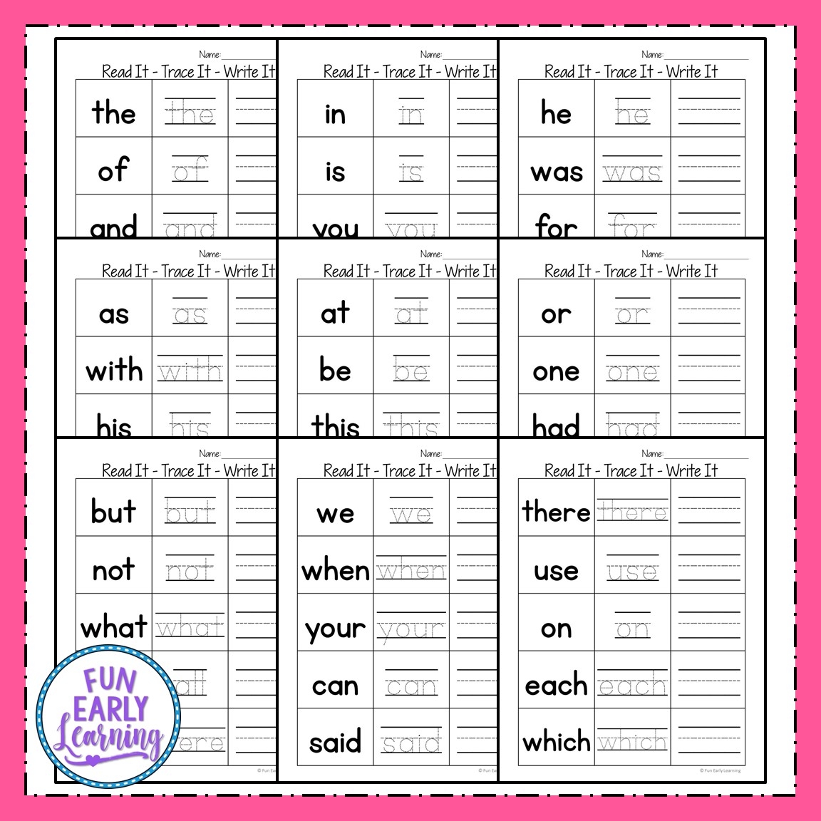 editable word tracing worksheets