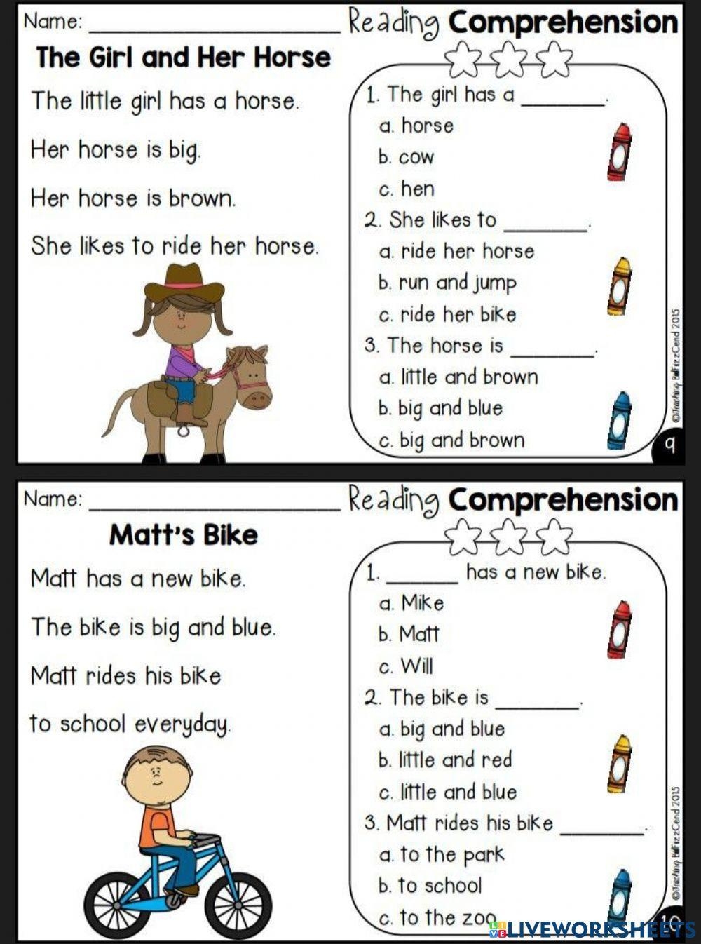 Reading 1st Grade Activity Live Worksheets Worksheets Library