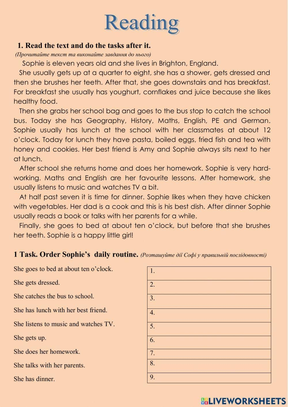 5th grade reading homework