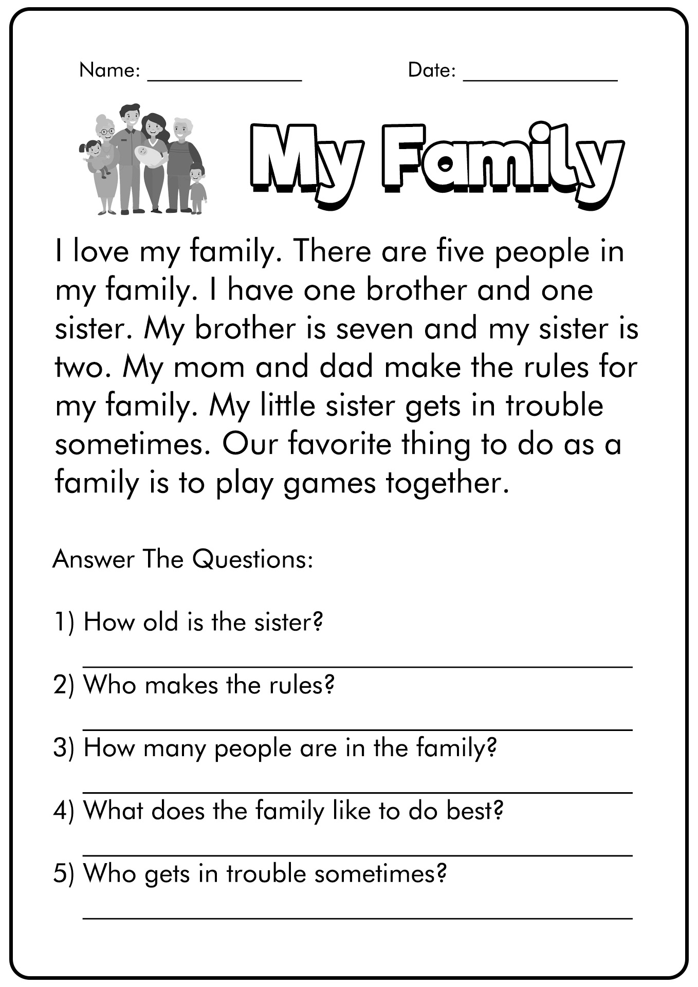 Reading Comprehension Assessment Pdf Worksheets Library
