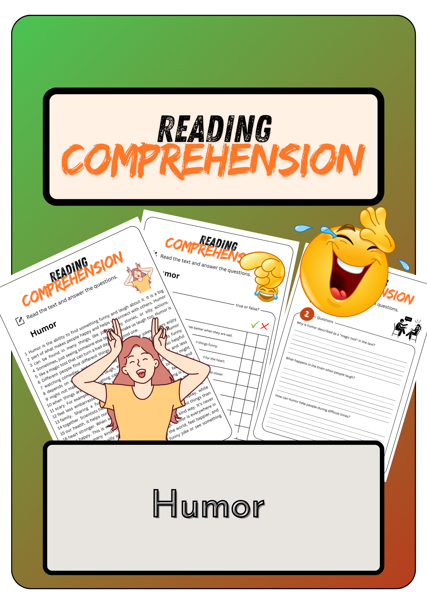 Reading Comprehension Humor Solutions Made By Teachers