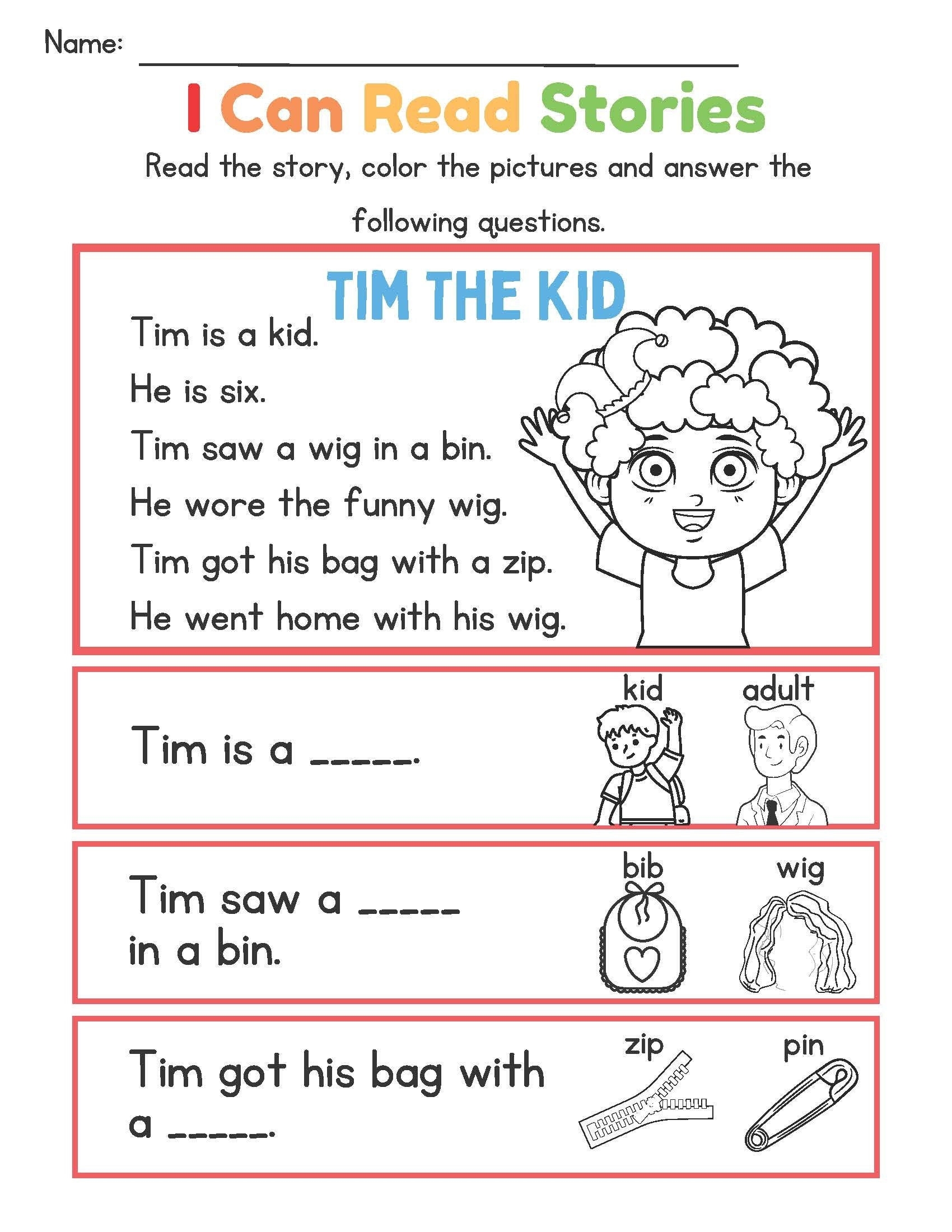 Reading Comprehension Practice For Kids 5 Stories With Questions Digital Download Etsy