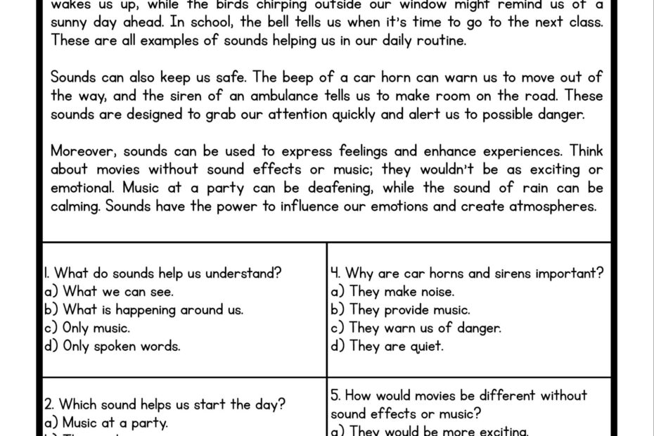 READING COMPREHENSION PRACTICE Teacherfiera