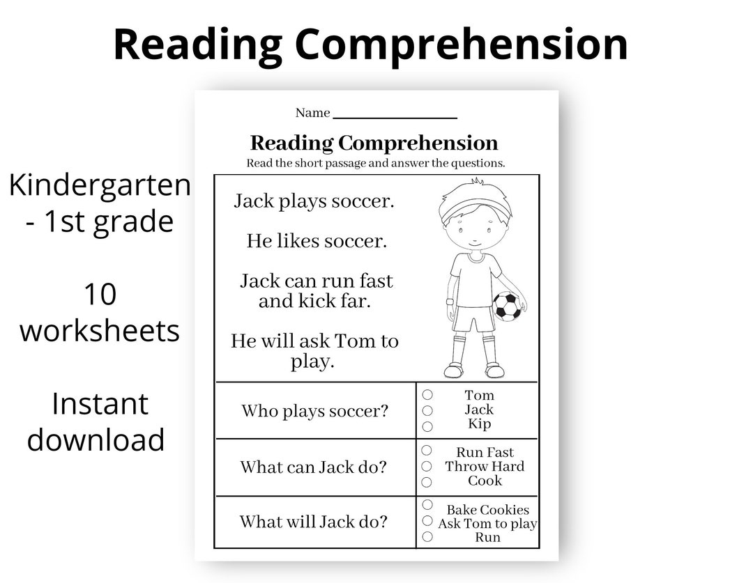 free printable reading comprehension worksheets