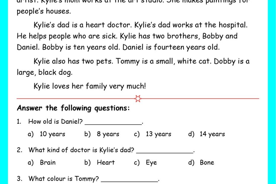 Reading Comprehension Worksheets For Grade 3 Grade1to6