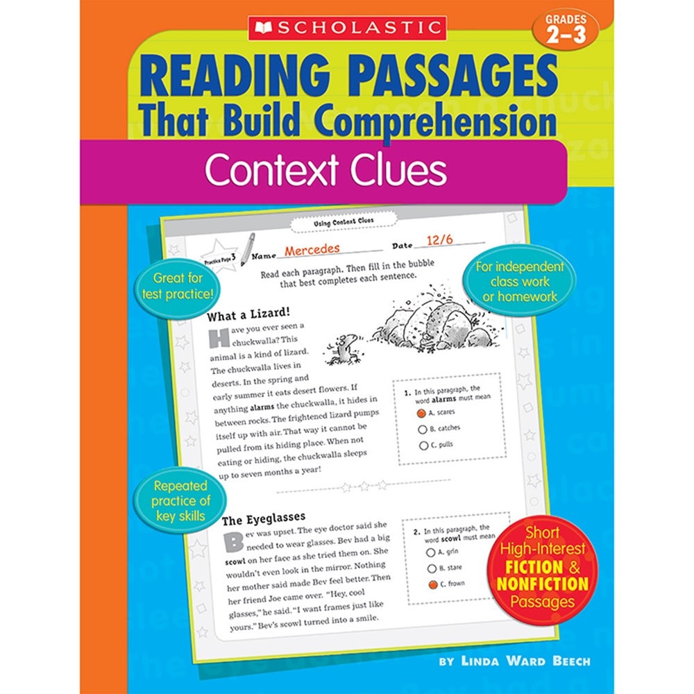 Reading Passages That Build Comprehension Context Clues SC 955426 Scholastic Teaching Resources Comprehension