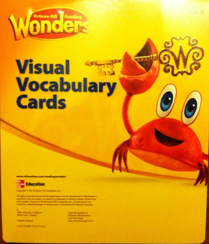 Reading Wonders Visual Vocabulary Cards Grade K ELEMENTARY CORE READING McGraw Hill 9780021193684 Amazon Books