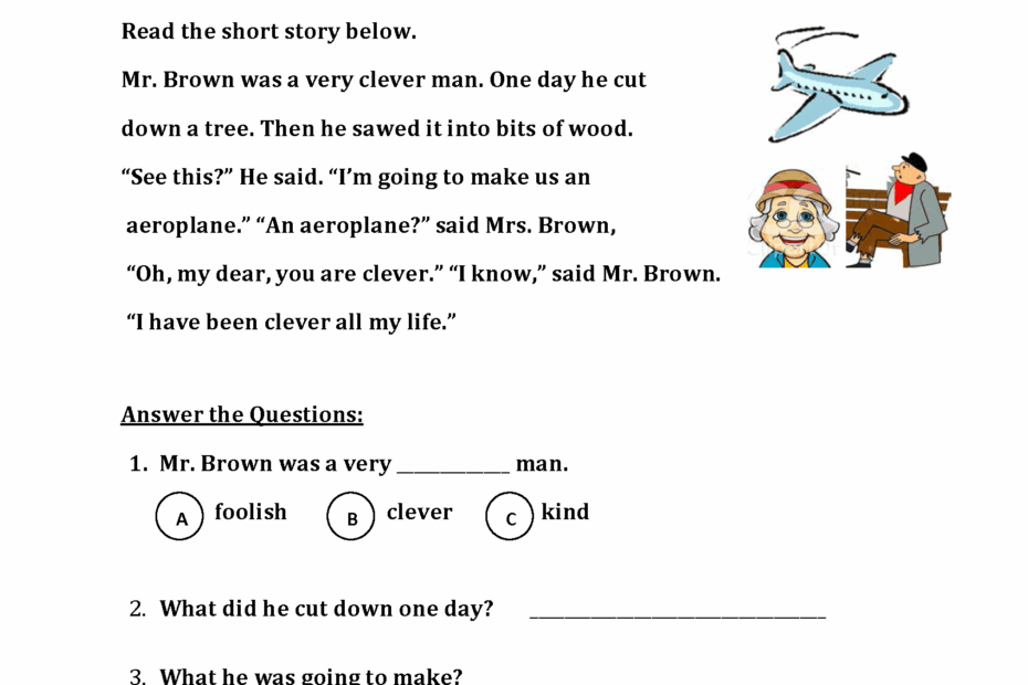 Reading Worksheets First Grade Reading Worksheets