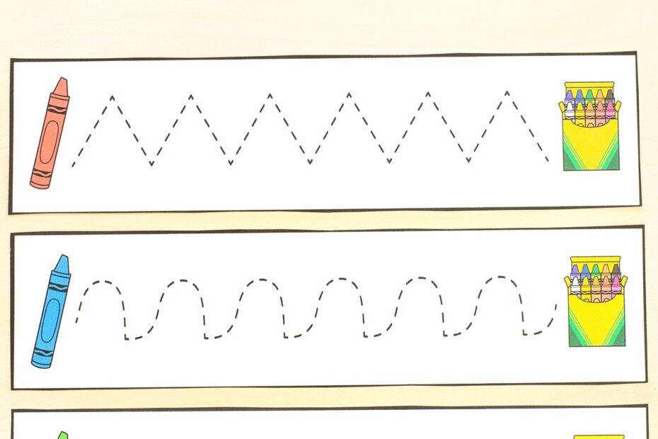School Theme Tracing Strips For Pre Writing Practice