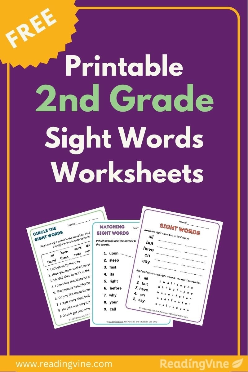 Second Grade Sight Words Worksheets