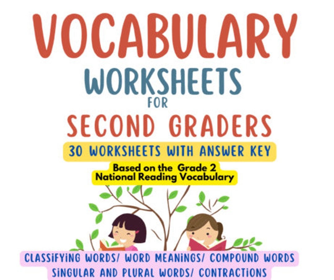 Second Grade Vocabulary Worksheets Printable Etsy