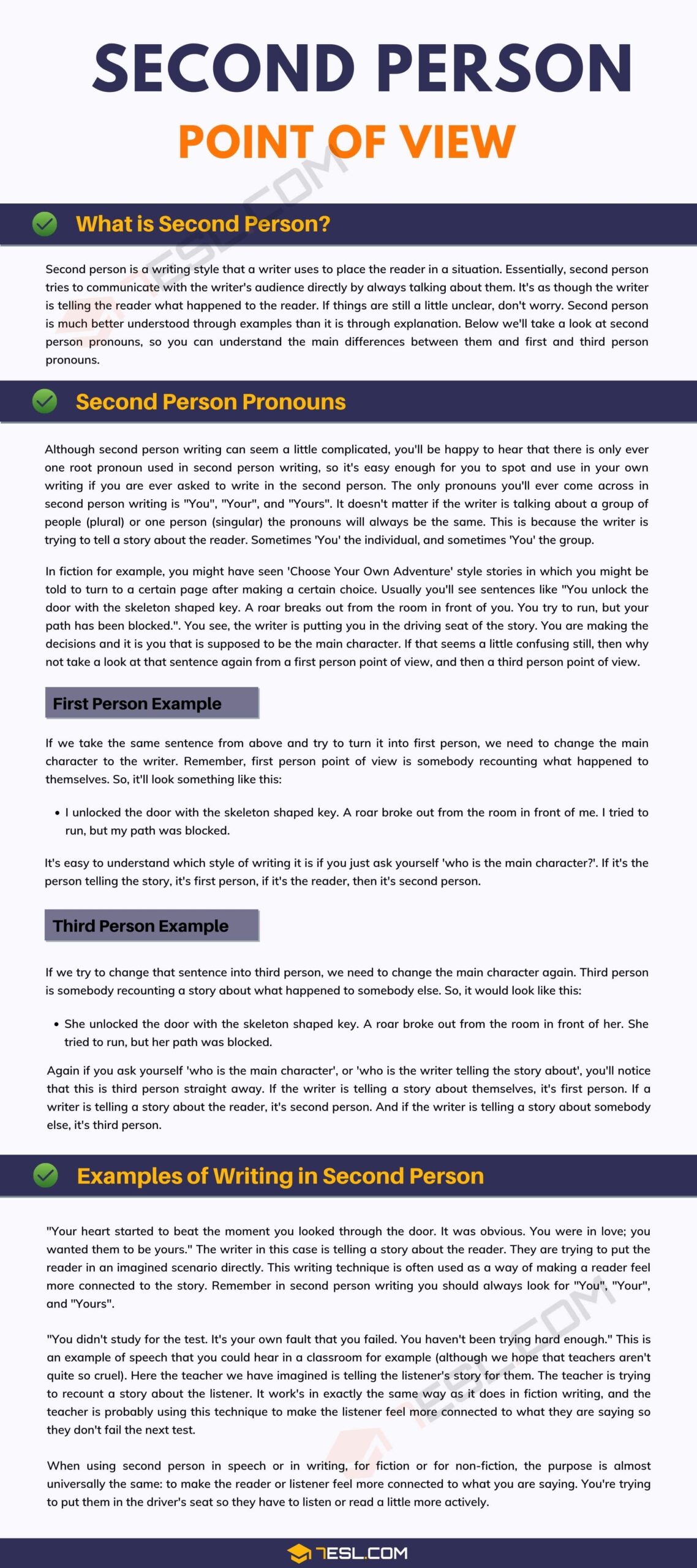2nd person pronouns examples