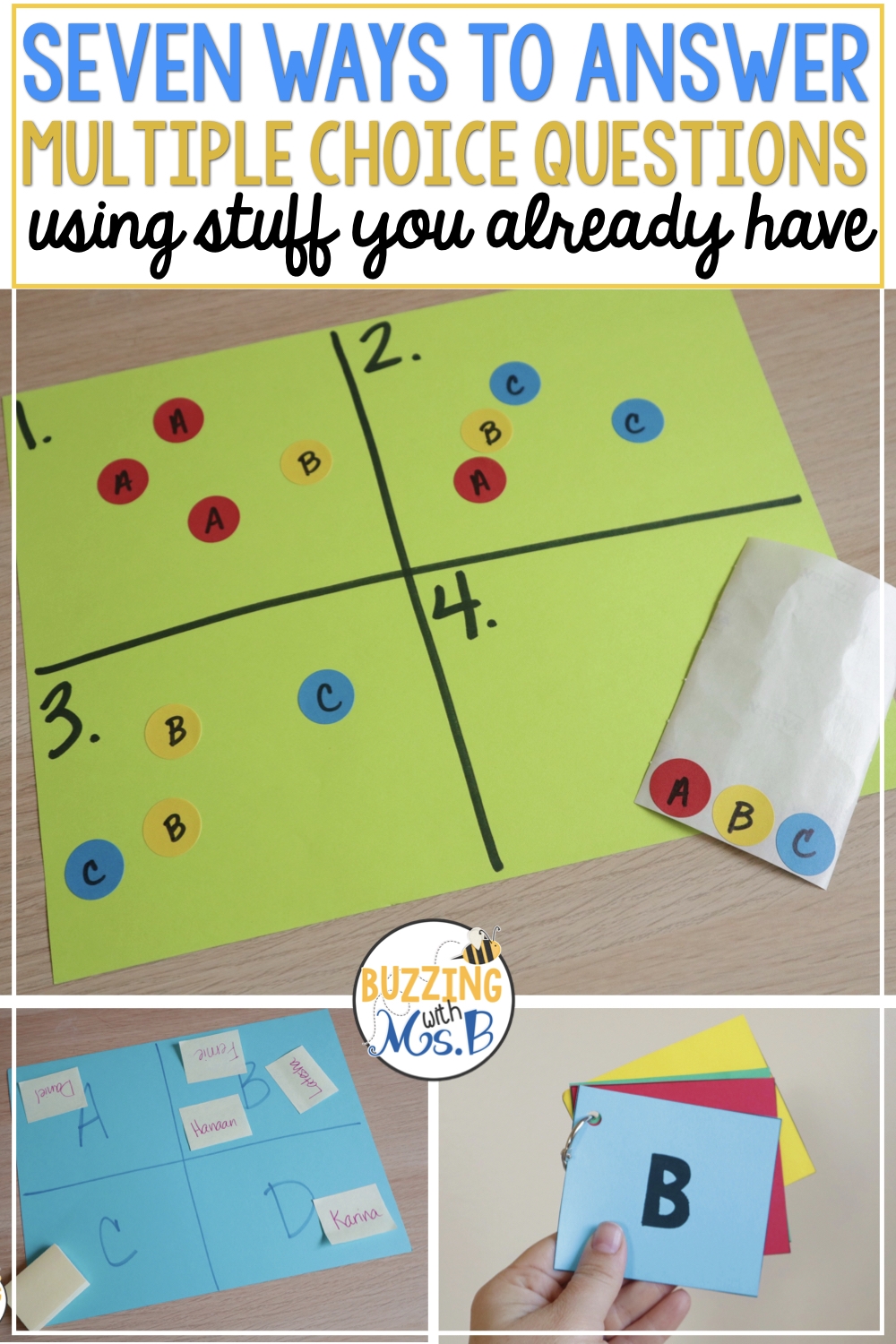 Seven Fun Ways To Review For A Test Using Multiple Choice Questions Buzzing With Ms B
